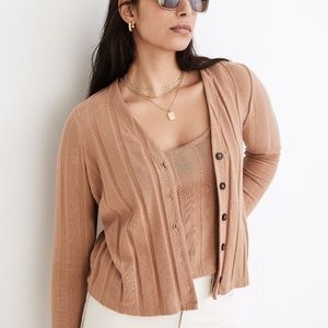 Nwt Madewell Ribbed Sweater Knit Cardigan Size XXS
